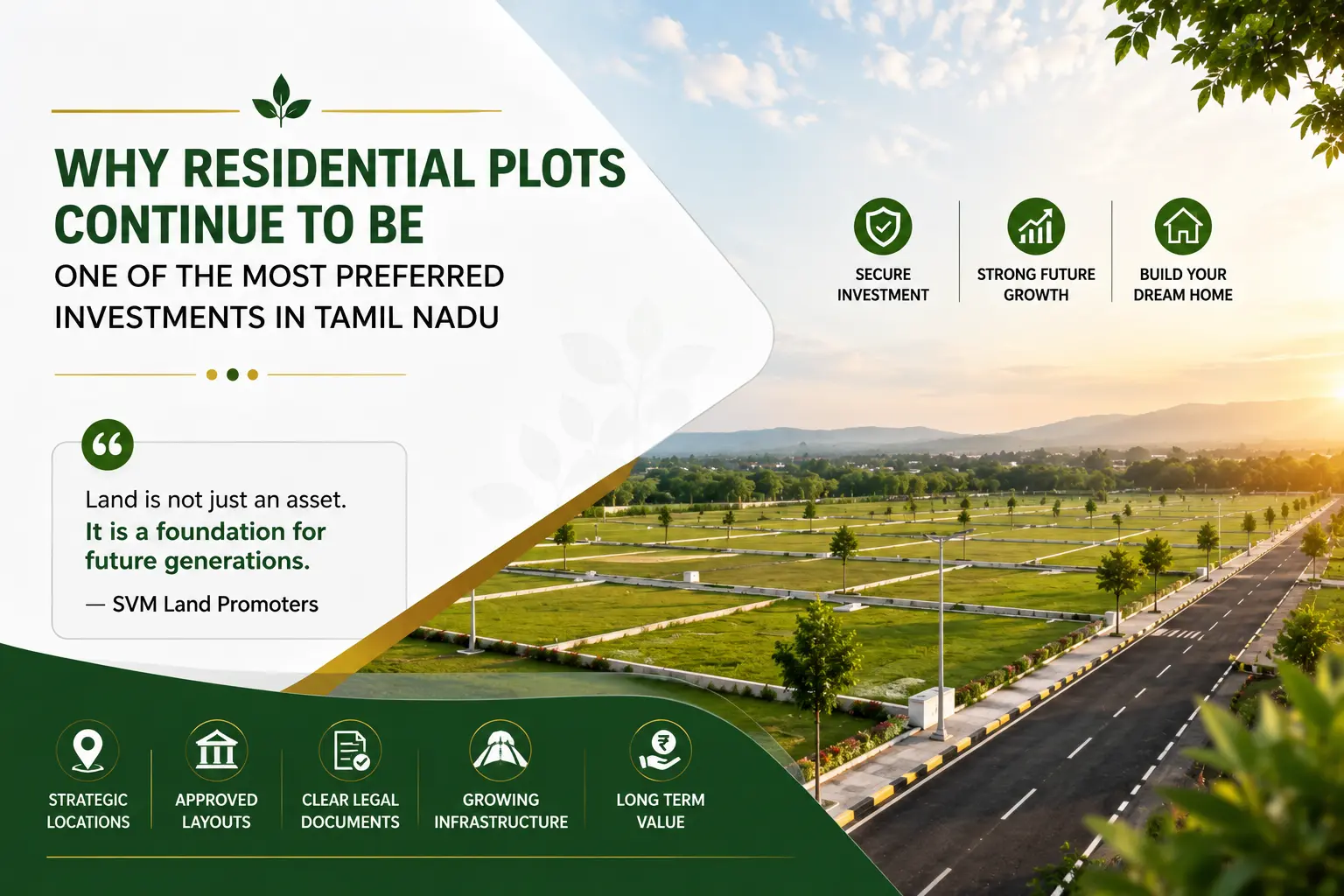 Land Investment Guide Chennai - Why Residential Plots Continue to Be One of the Most Preferred Investments in Tamil Nadu